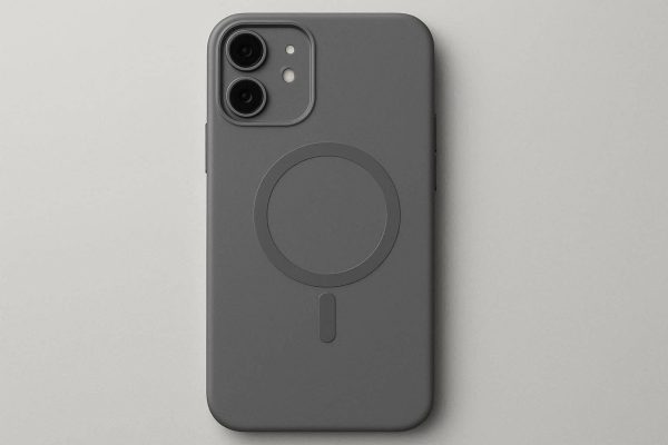 Solid Gray Magnetic Phone Case for iPhone 16 Plus