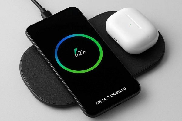 Type C Wireless Charger Pad 15W Fast Charging for Phone Earbuds