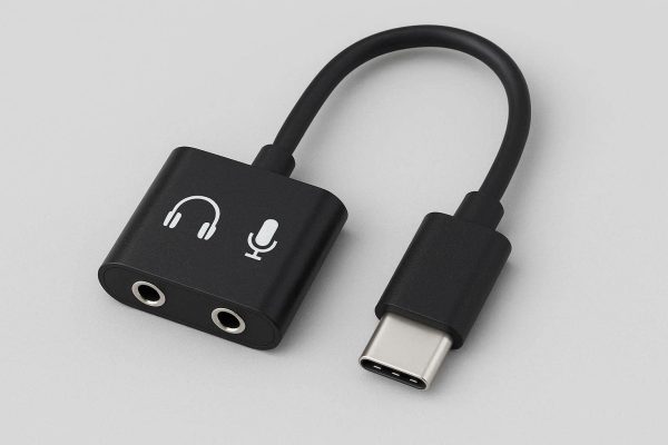 Type C Headphone Splitter 2 Port for Phone Tablet Laptop