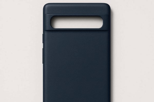 Solid Navy Blue Leather Phone Case for Google Pixel 9 Pro